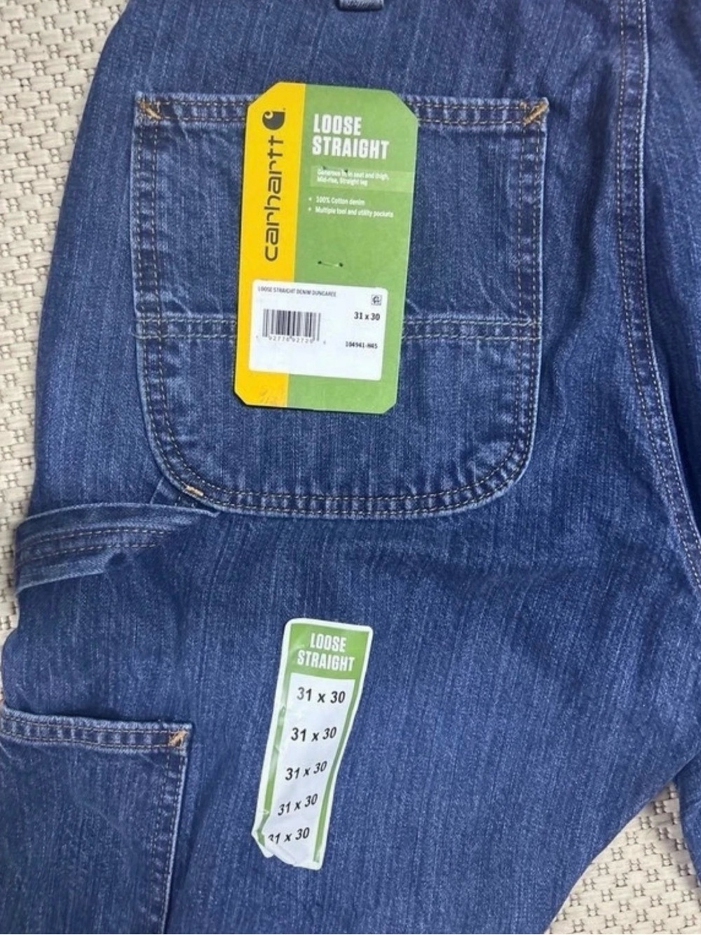 Carhartt Men’s Loose Straight Jeans - Blue Denim